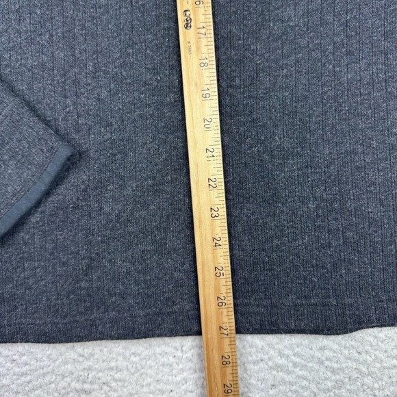 Prana‎ Trask Sweater Men's Medium 1/4 Zip Pullover Ribbed Wool Blend Gray - Picture 7 of 10